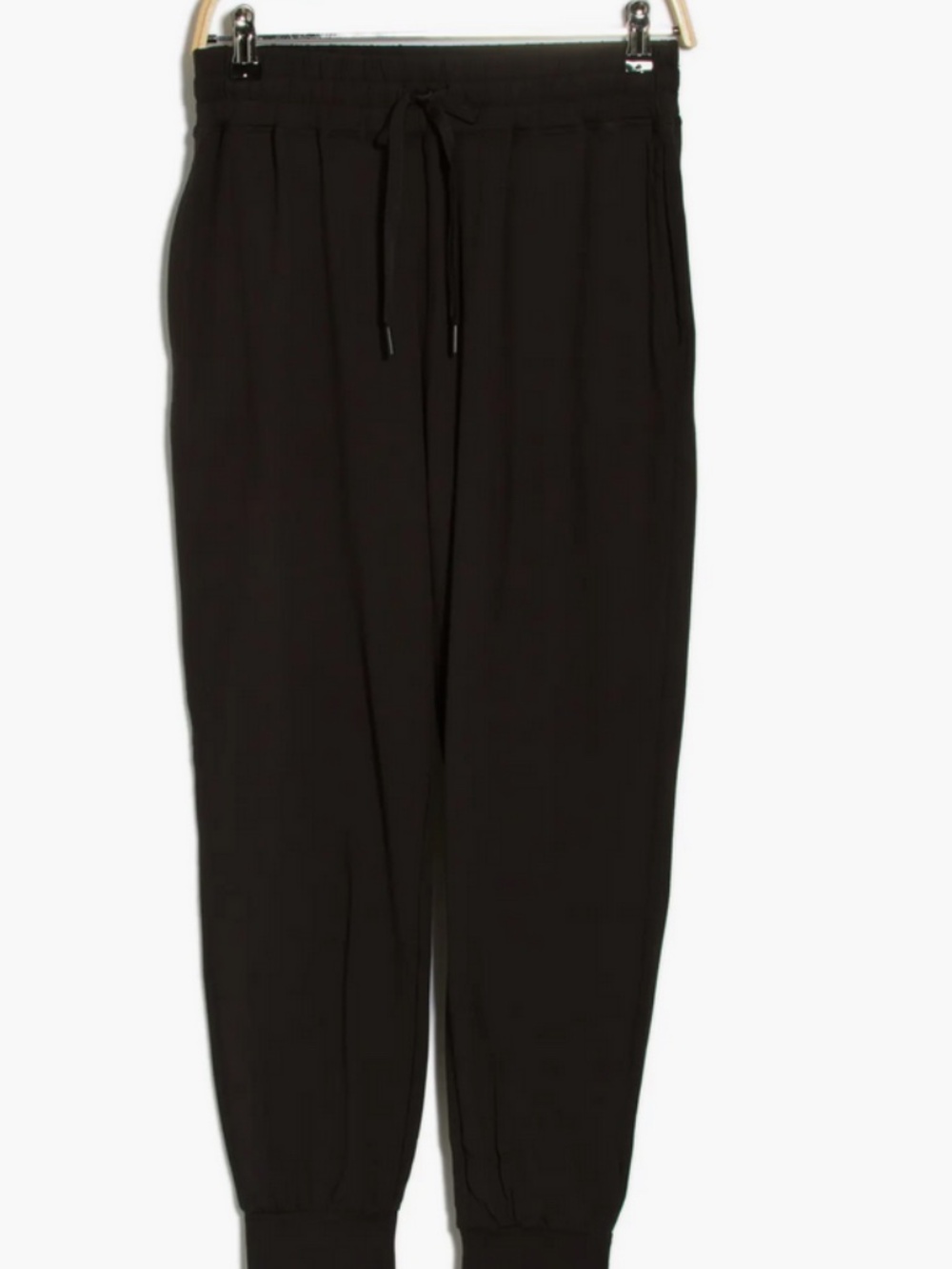 Nordstrom Z by Zella Women's Fleece Lined Cotton Blend Black Joggers sz L
